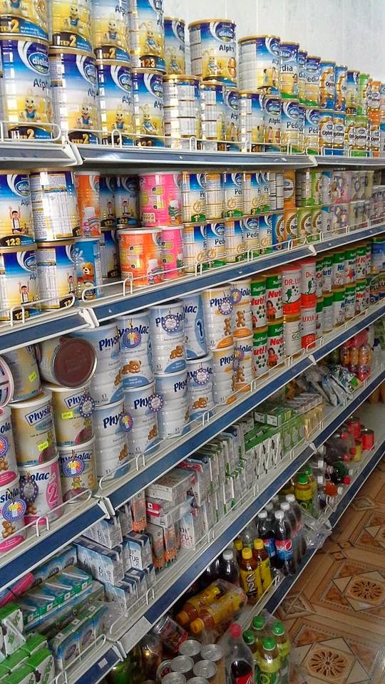 Tin Tức - Lắp đặt giá kệ siêu thị bày hàng sữa